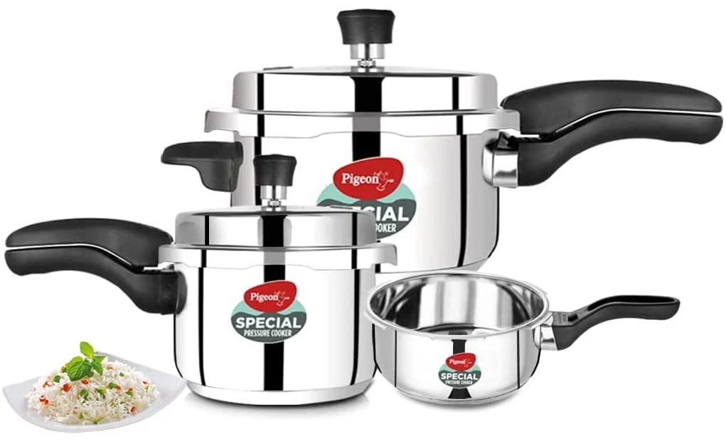 pigeon stainless steel 2L, 3L, 5L pressure cooker