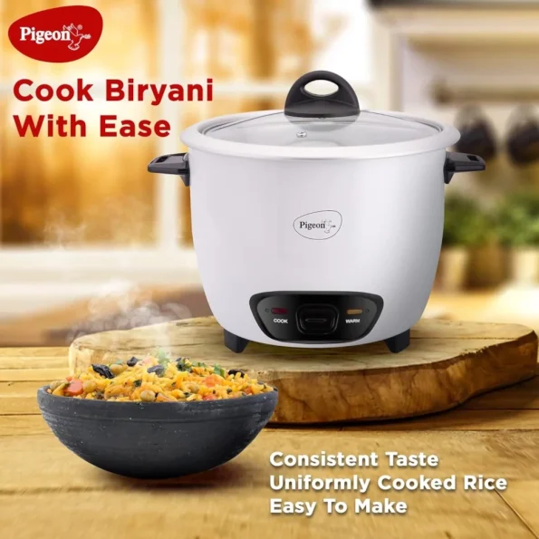 Pigeon Electric Rice Cooker for Cooking Biriyani easily