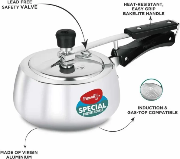 Pigeon 3 Litre Special Plus Pressure Cooker Features