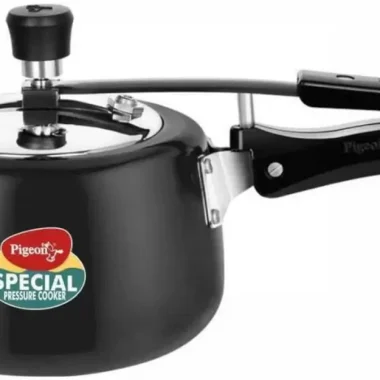 Pigeon Titanium Hard Anodised Outer Lid Induction and Gas Stove Compatible 5 Litre Pressure Cooker