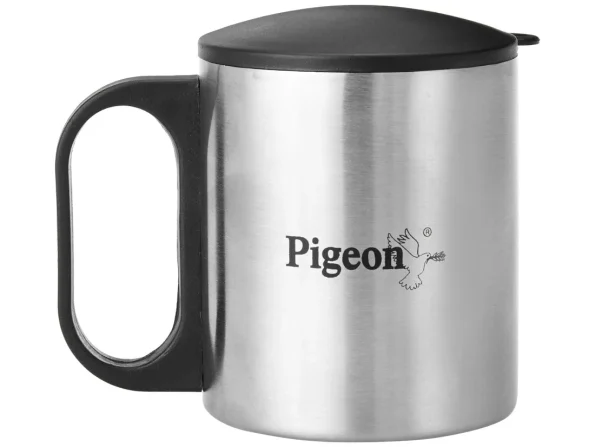 Pigeon Stainless Steel Coffee Mug with Lid