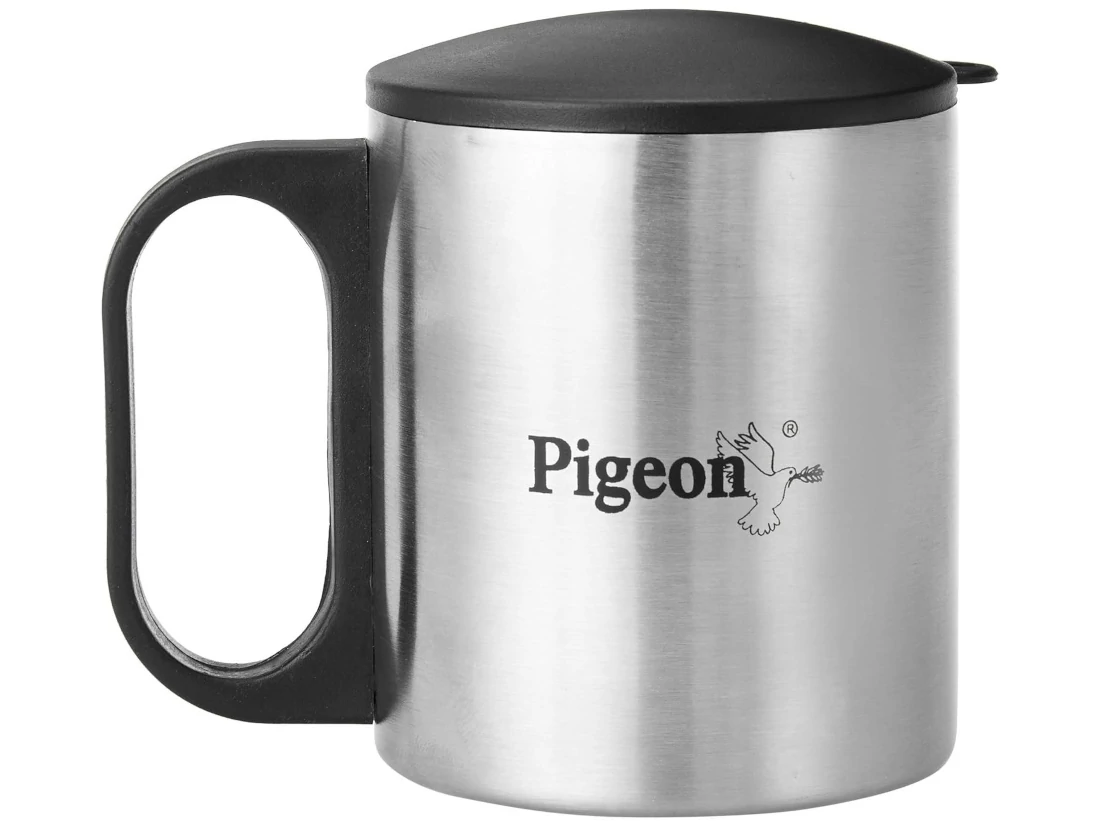 Pigeon Stainless Steel Coffee Mug with Lid