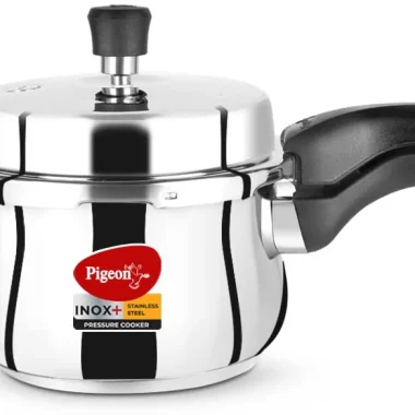 Pigeon Titanium Hard Anodised Outer Lid Induction and Gas Stove Compatible 5 Litre Pressure Cooker