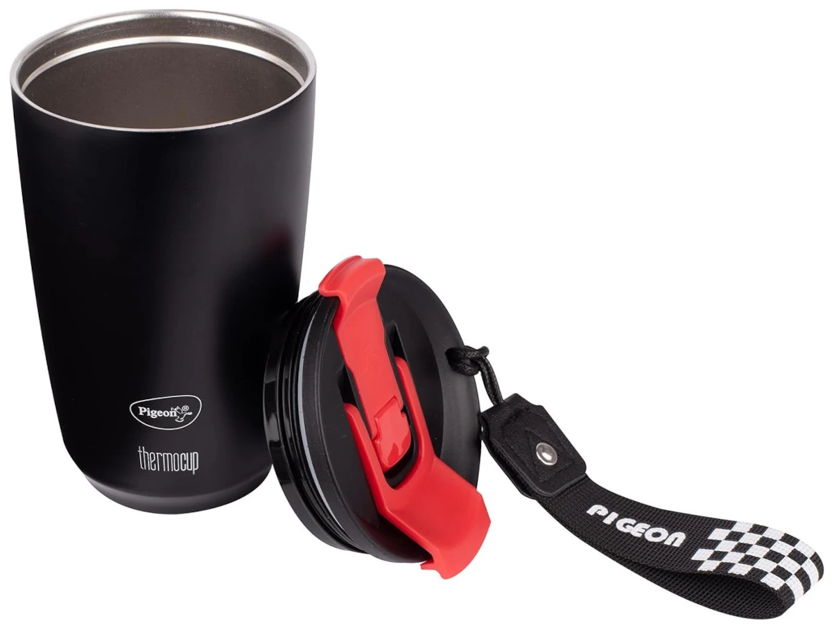 Pigeon Thermocup 400 ml Stainless Steel Vacuum Insulated Coffee Cup with Lid