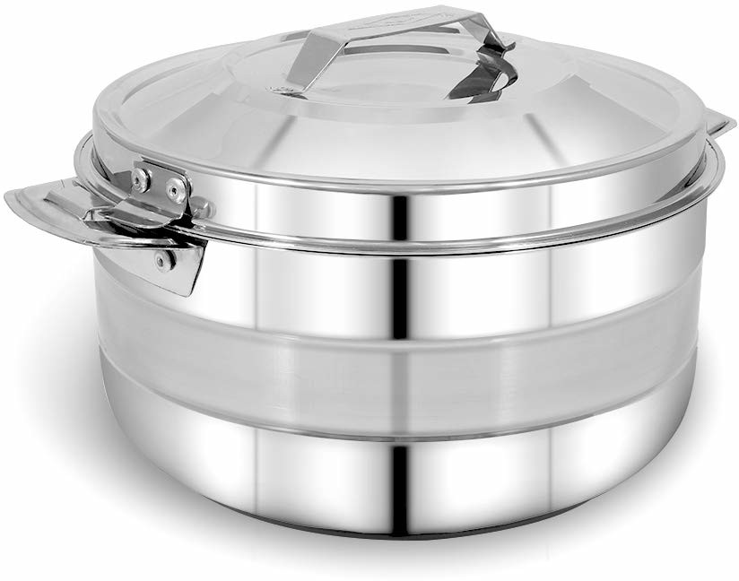 Pigeon Galaxy Stainless Steel Serving Casserole Duo Set (1L & 1.5L) with Locking Lid